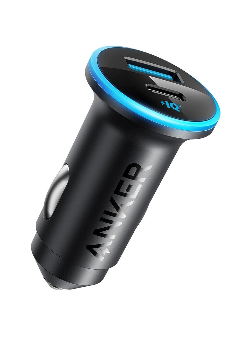 Anker USB C Car Charger Adapter, 52.5W Cigarette Lighter USB Charger, 323 Car Charger with 30W PowerIQ 3.0 Fast Charging for iPhone 16/15/14 Series, Samsung, Huawei, Xiaomi, Redmi, Vivo, Oppo Black 
