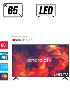 Dansat 65-Inch Ultra HD 4K Smart Android Television with Wallmount Black - DTD6521BU/DTD65BU. DTD6521BU/DTD65BU Black  - Image 1