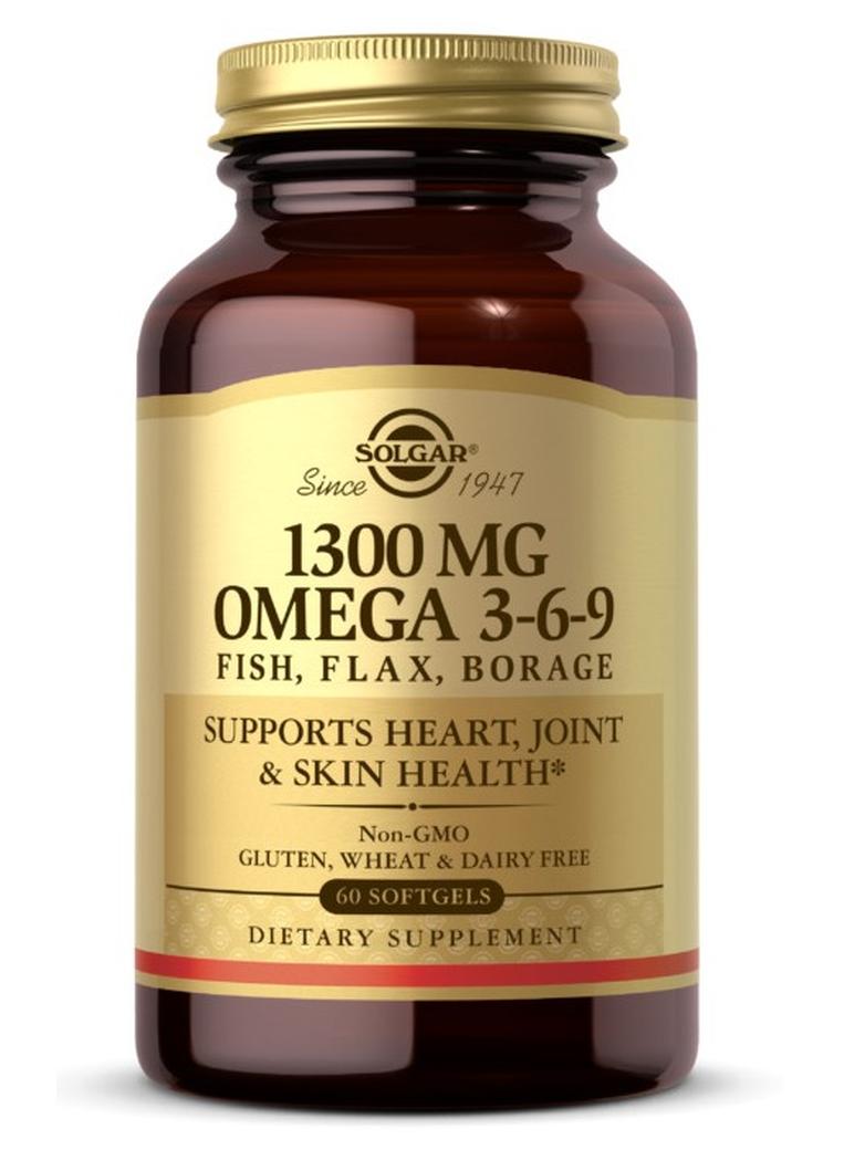 Solgar Omega-3-6-9, 60 Softgels, 1300 mg