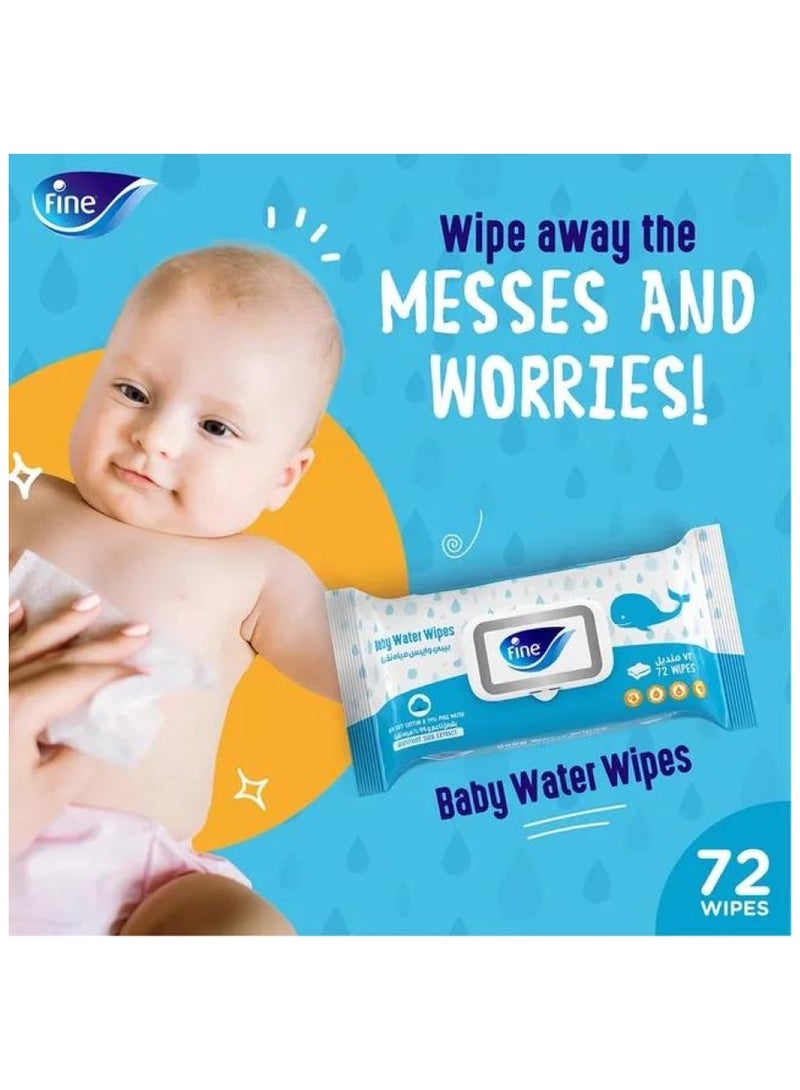 فاين مناديل مبللة للأطفال بخلاصة بذور العنب 72 قطعة - Image 4