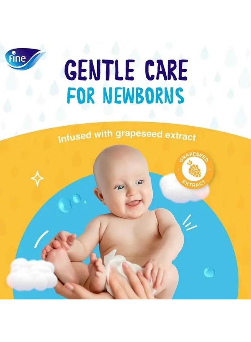 فاين مناديل مبللة للأطفال بخلاصة بذور العنب 72 قطعة - Image 3