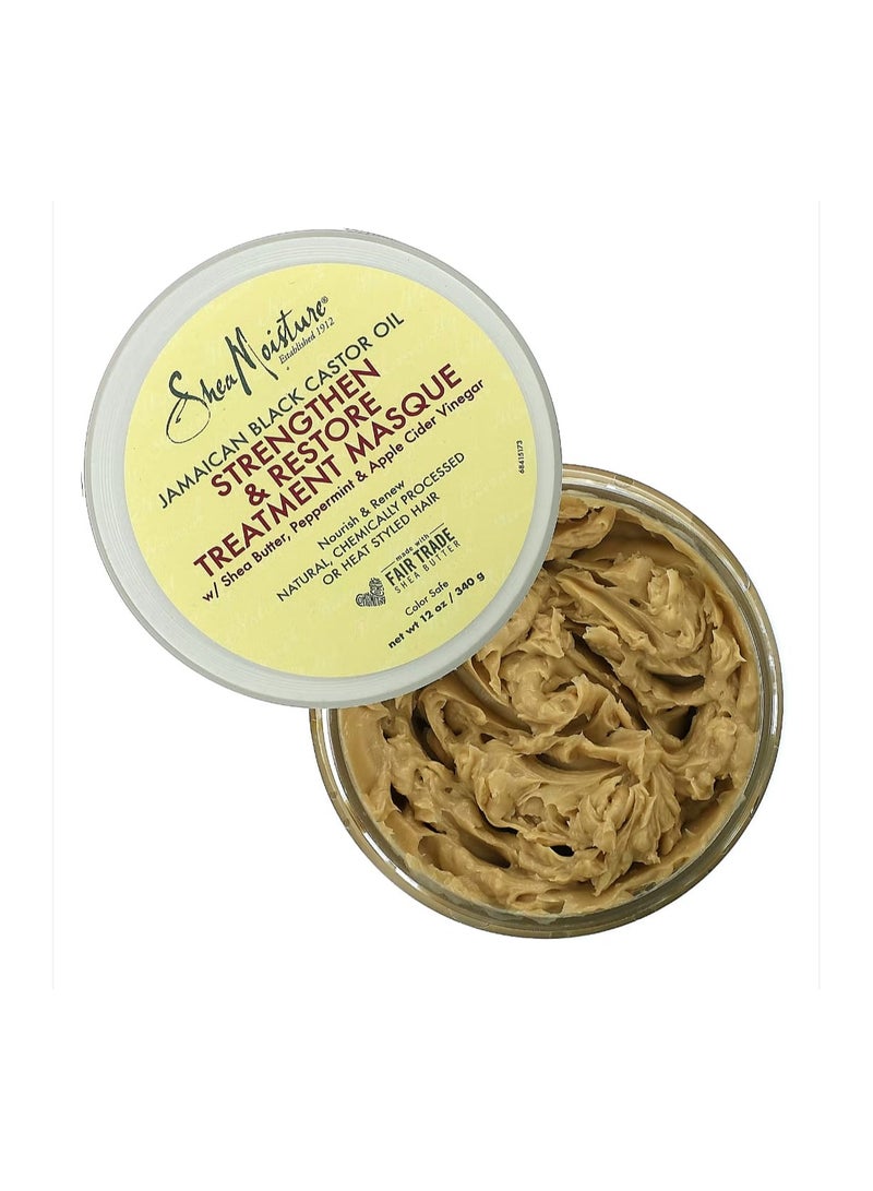 SheaMoisture Jamaican Black Castor Oil Strengthen And Restore Treatment Masque 12 oz 340grams  - Image 3