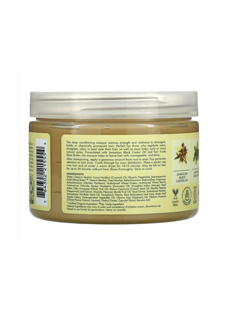 SheaMoisture Jamaican Black Castor Oil Strengthen And Restore Treatment Masque 12 oz 340grams  - Image 2