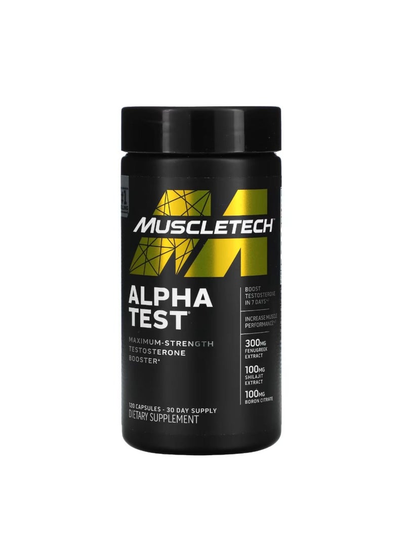 MuscleTech Alpha Test 120 Capsules - Image 1