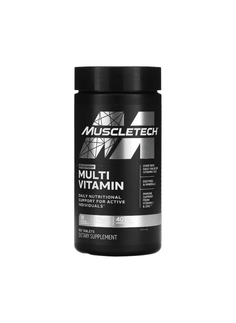 MuscleTech Platinum Multi Vitamin 180 Tablets - Image 1