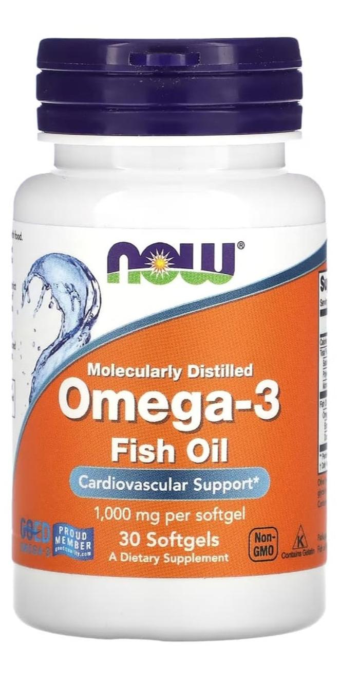 Now Foods Omega 3 Fish Oil 1000 mg 30 Softgels 1000 Mg Per - Image 1