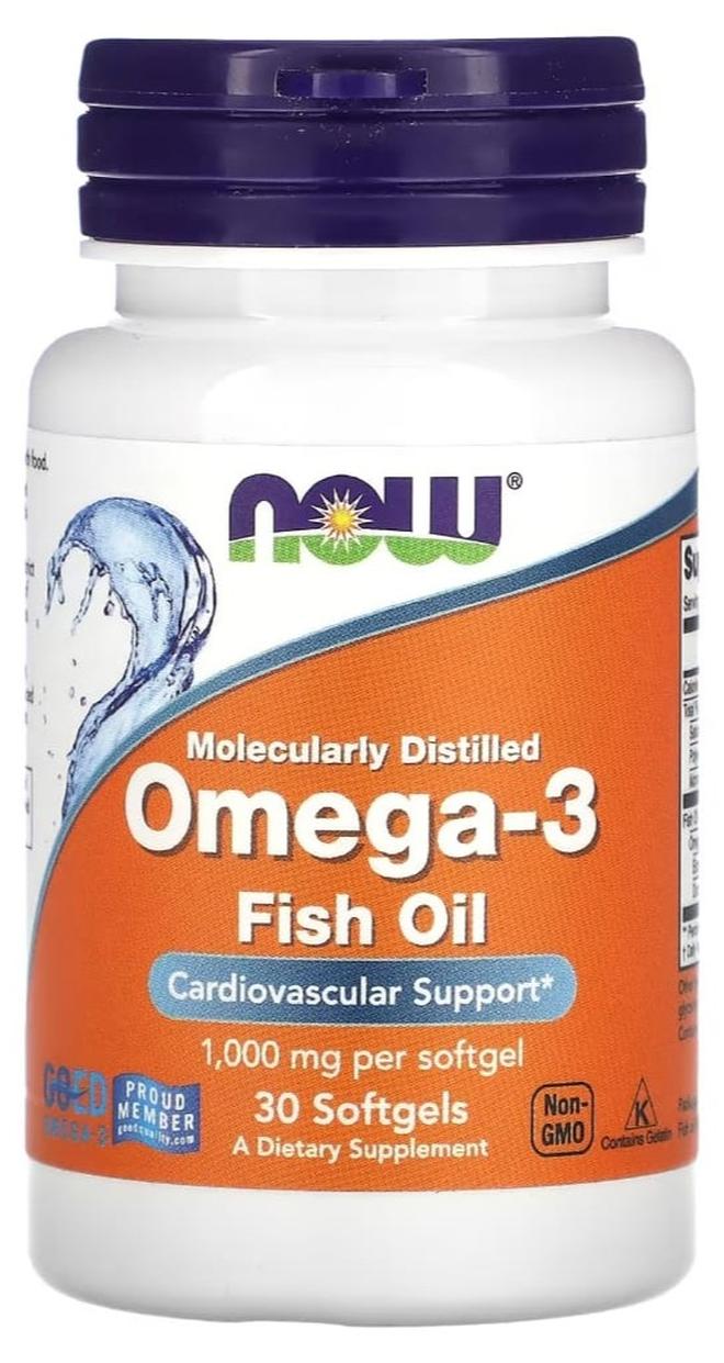Now Foods Omega 3 Fish Oil 1000 mg 30 Softgels 1000 Mg Per - Image 1