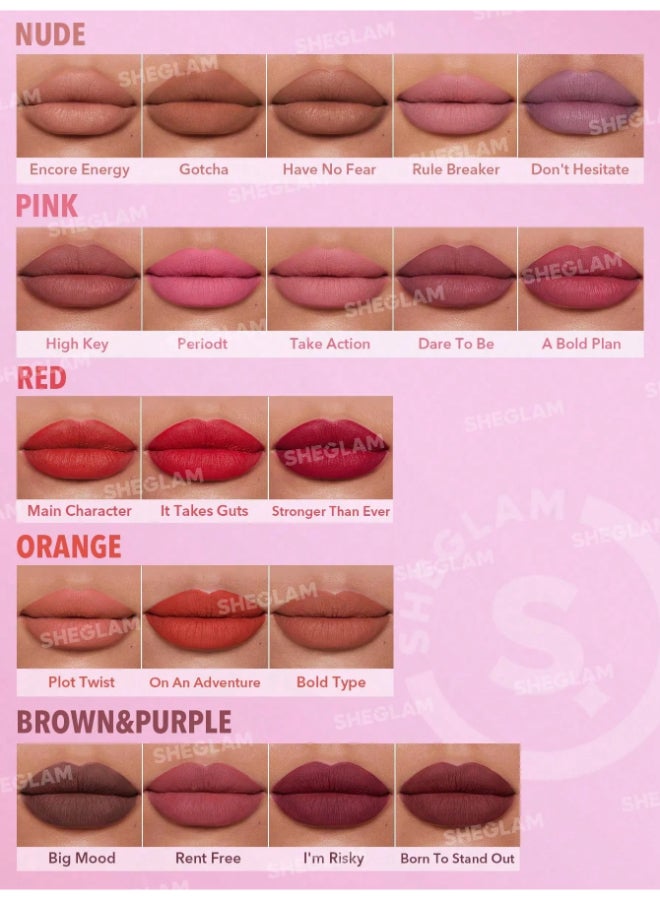 SHEGLAM - Dynamatte Boom Long Lasting Matte Lipstick Have no fear - Image 1