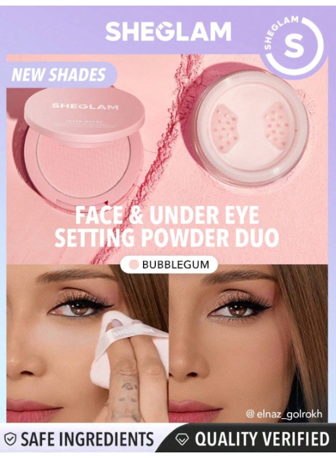 Insta-Ready Face & Under Eye Setting Powder Duo Bubblegum