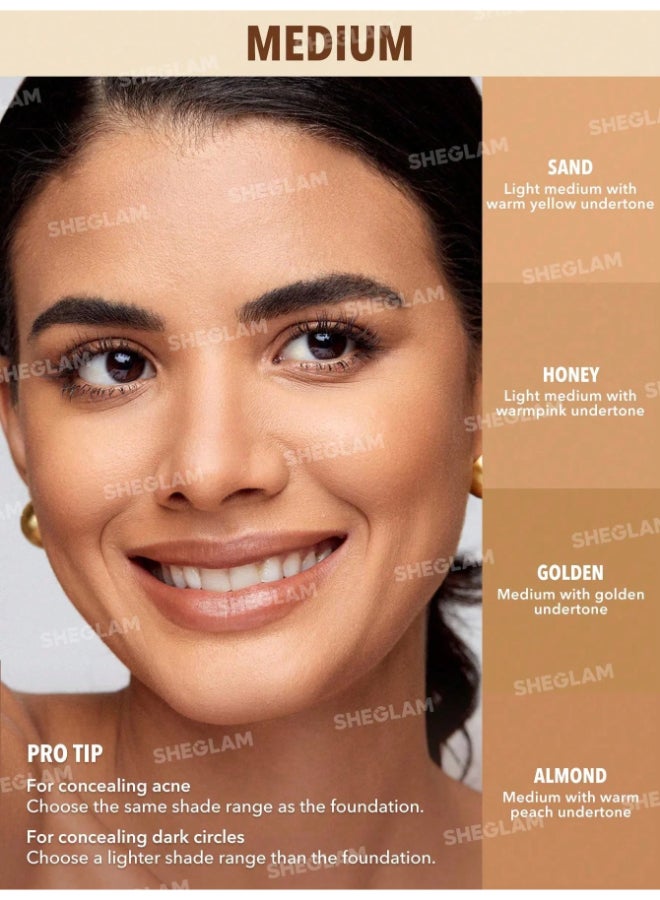 SHEGLAM - Perfect Skin High Coverage Concealer Honey - Image 1