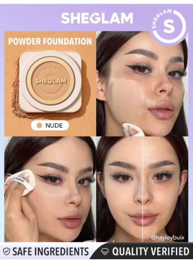 SHEGLAM - Skin-Focus High Coverage Powder Foundation Nude - Image 1