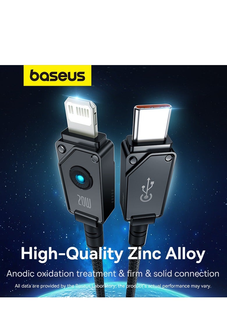 بيسوس كابل USB C إلى Lightning، سلسلة ألياف الأراميد غير القابلة للكسر (2 متر) 20 وات PD iPhone كابل شاحن سريع من النايلون المضفر من النوع C إلى سلك iPhone لهاتف iPhone 14/13/13Pro/13ProMax/12/12Pro/12ProMax/11/11Pro/XS  - Image 4