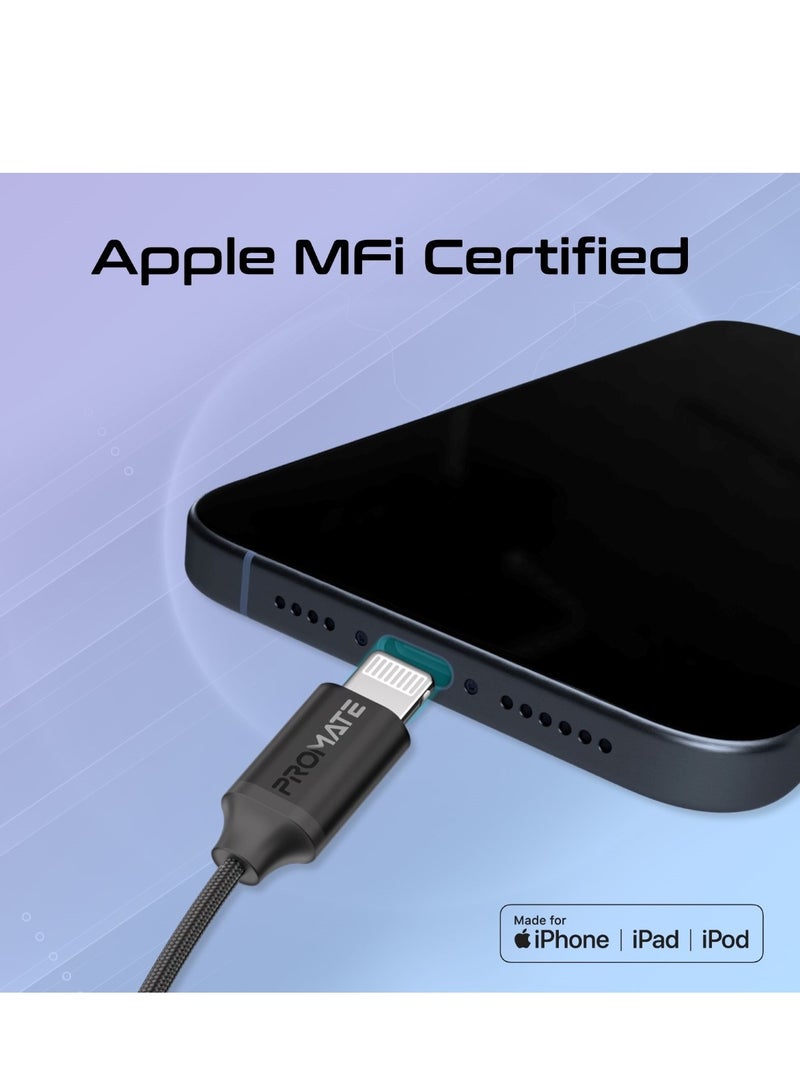 Mono Earbuds With Lightning Connector, Ergonomic Mfi Certified HD Mono Earphone With Mic, Noise Isolation, Call Function, And In-Line Volume Control For iPhone 16, iPad Air, iPod, Monopod-LT - Black