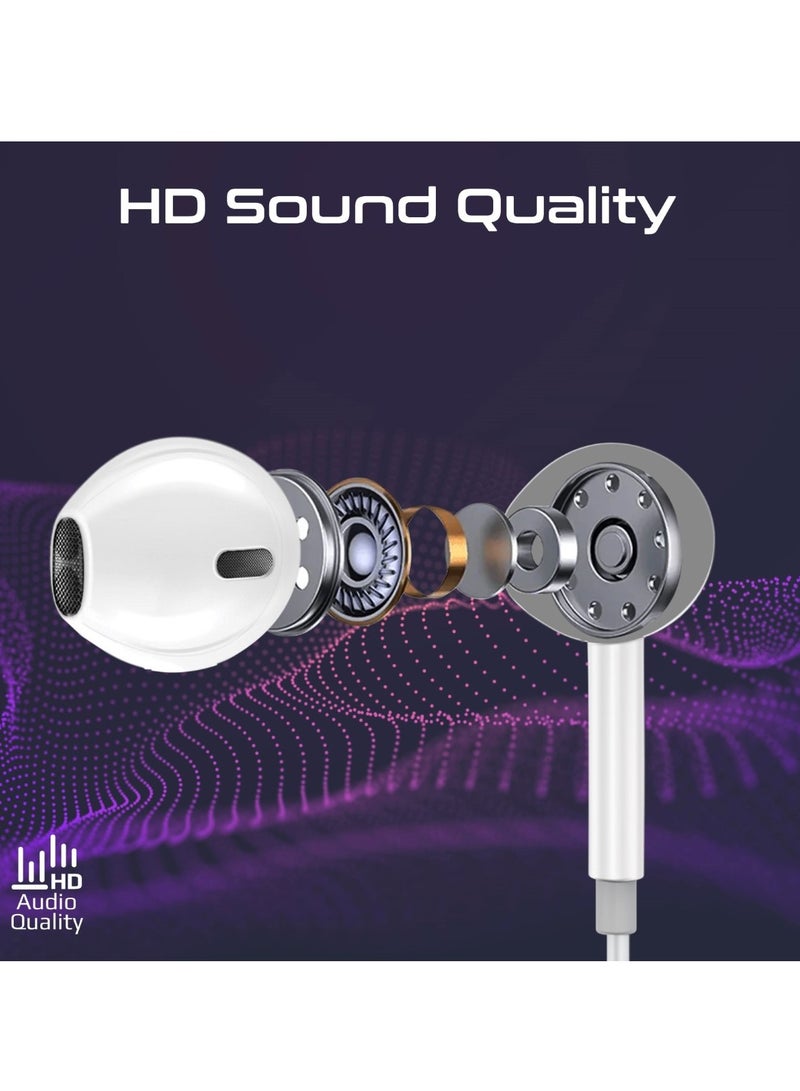 Mono Earbuds With Lightning Connector, Ergonomic Mfi Certified HD Mono Earphone With Mic, Noise Isolation, Call Function, And In-Line Volume Control For iPhone 16, iPad Air, iPod, Monopod-LT - White