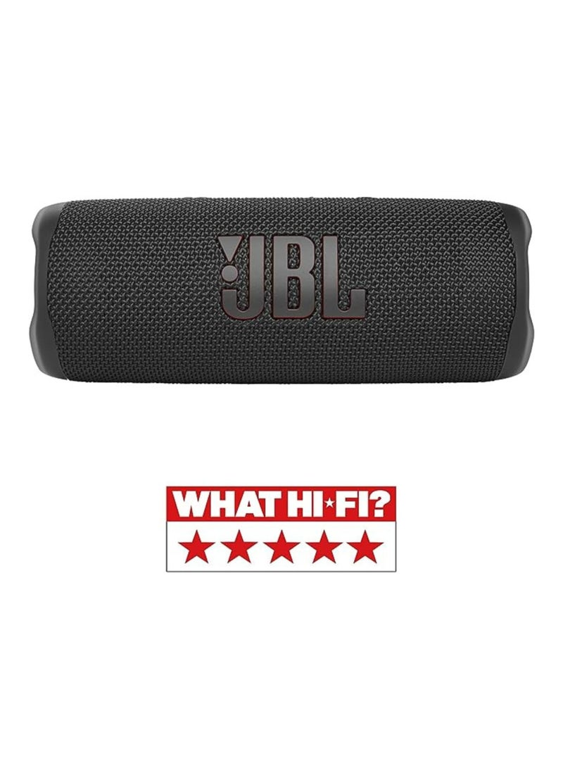 Flip 6 Portable IP67 Waterproof Speaker With Bold Original Pro Sound 2 Way Speaker Powerful Sound And Deep Bass 12 Hours Battery Safe USB C Charging Protection JBLFLIP6BLK Black