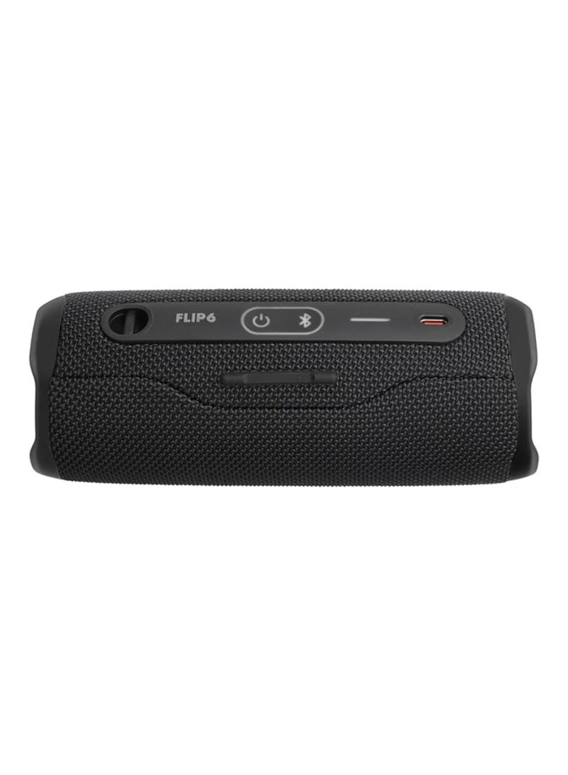 Flip 6 Portable IP67 Waterproof Speaker With Bold Original Pro Sound 2 Way Speaker Powerful Sound And Deep Bass 12 Hours Battery Safe USB C Charging Protection JBLFLIP6BLK Black
