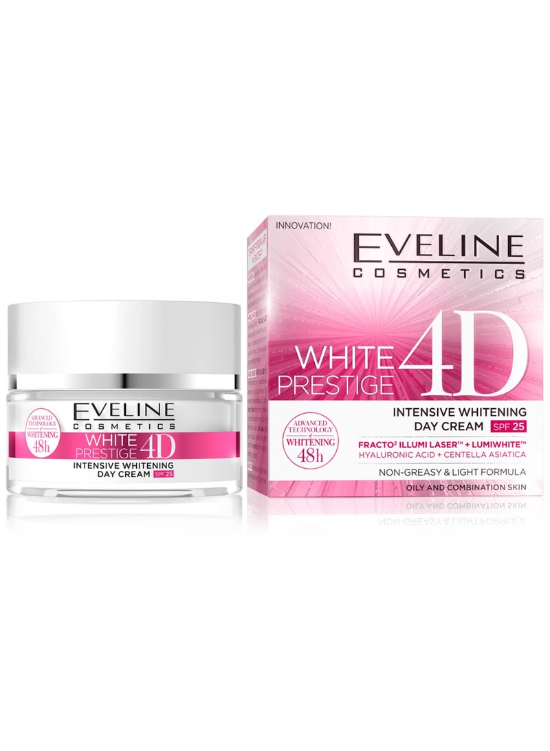 Eveline White Prestige 4D Intensive Whitening Day Cream SPF25 50ml - Image 1
