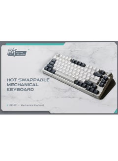 Royal Kludge H81 Hot Swappable Mechanical Keyboard, Triple Mode RGB SkyCyan  - Image 3
