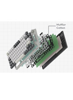 Royal Kludge H81 Hot Swappable Mechanical Keyboard, Triple Mode RGB SkyCyan  - Image 2