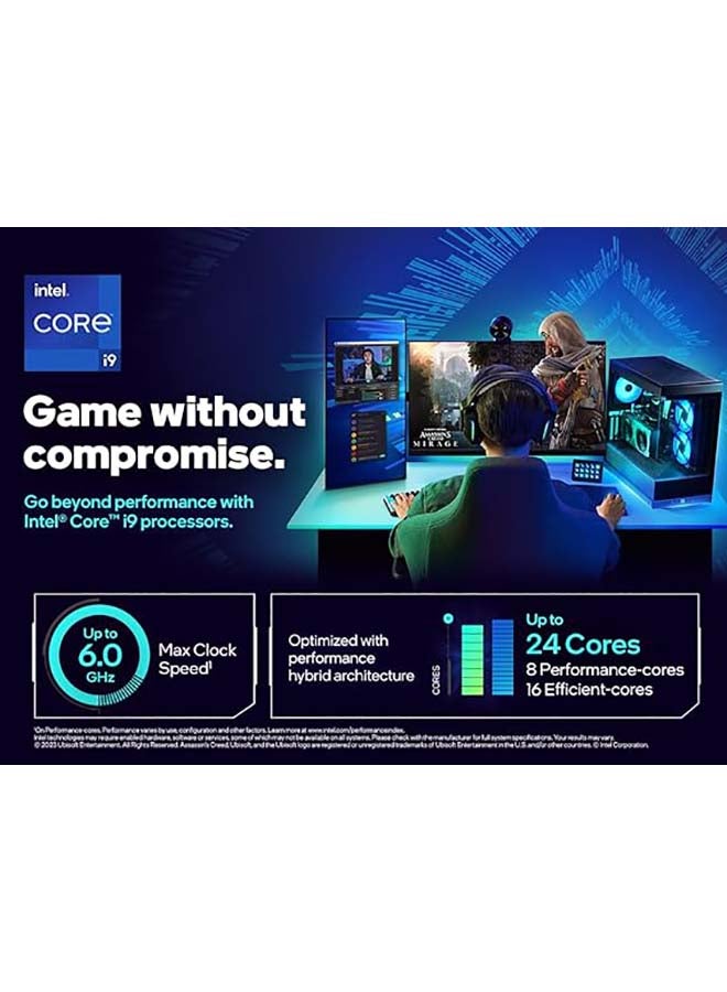 Intel - Core i9-14900KS Special Edition 3.2 GHz LGA 1700 Desktop Processor, 24 Cores & 32 Threads, 5.9 GHz Max Turbo Boost Frequency, Intel UHD 770 Graphics, 2* DDR5 & 192GB Max Memory Blue - Image 1