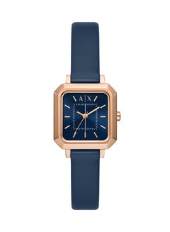 Women's Analog Octagon Shape Leather Wrist Watch AX5722 - 27 Mm