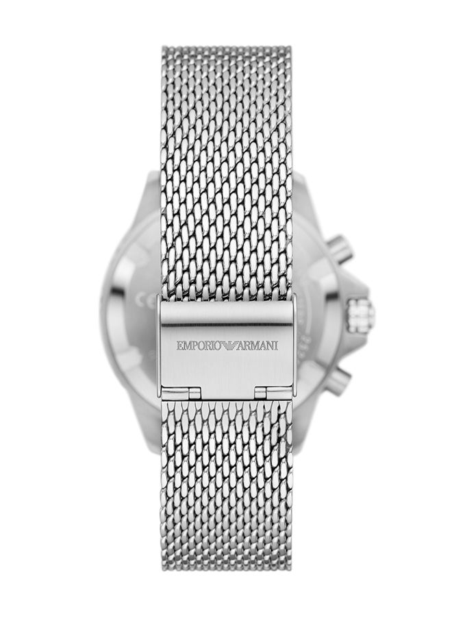 امبوريو ارماني ساعة يد أنالوج دائرية الشكل من الفولاذ المقاوم للصدأ AR11587 - 43 مم - Image 2