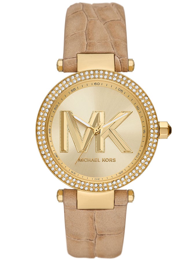 Michael Kors Women's Analog Round Shape Leather Wrist Watch MK4725 - 39 Mm - Image 1