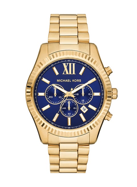 Men's Analog Round Shape Stainless Steel Wrist Watch MK9153 - 44 Mm
