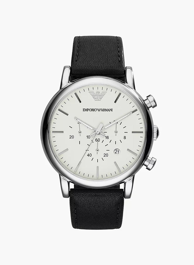 EMPORIO ARMANI - Men's Analog Round Shape Leather Wrist Watch AR1807 - 46 Mm - Image 1