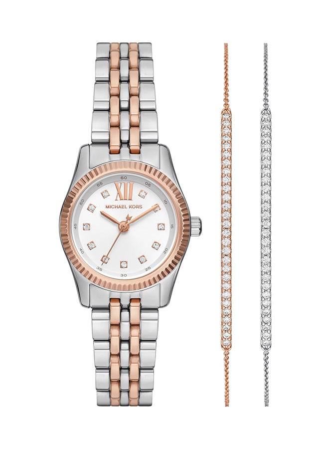 Michael Kors Women's Analog Round Shape Stainless Steel Wrist Watch MK4817SET - 26 Mm - Image 1