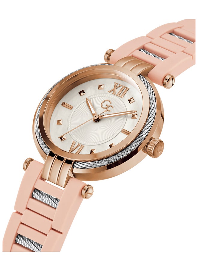 Gc - Women's Analog Round Shape Silicone Wrist Watch Y42003L7-36Mm - Image 1