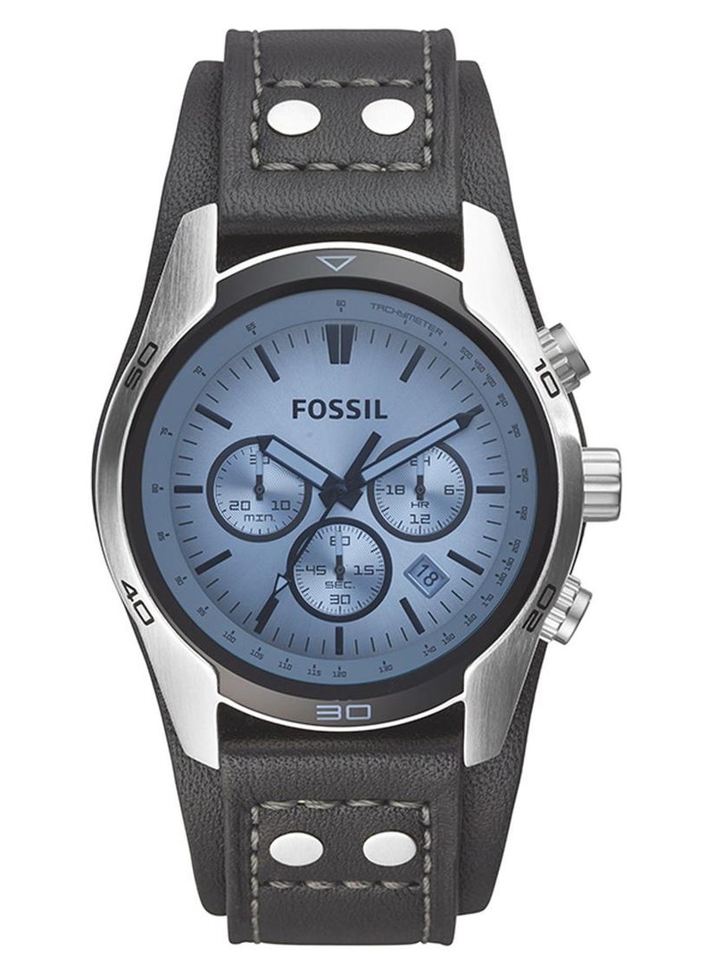 فوسيل ساعة يد أنالوج جلدية دائرية الشكل CH2564 - 44 ملم - Image 1