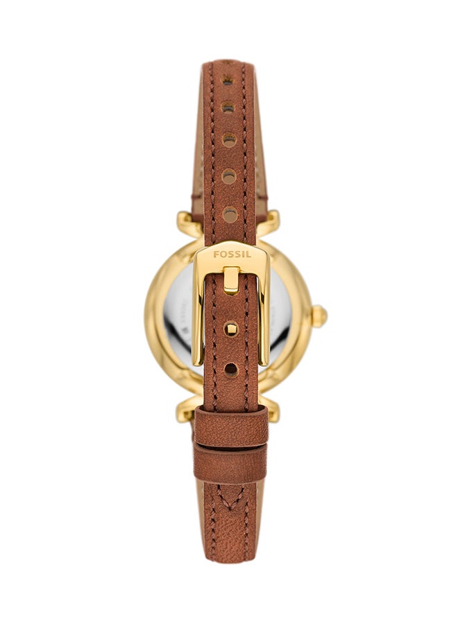 FOSSIL Women's Analog Round Shape Leather Wrist Watch ES5297 - 28 Mm  - Image 2