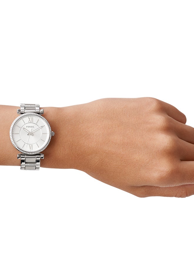 FOSSIL - Women's Analog Round Shape Stainless Steel Wrist Watch ES4341 - 35 Mm - Image 1