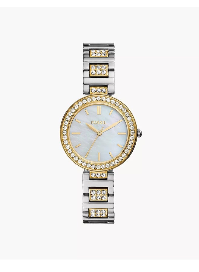 فوسيل ساعة يد أنالوج دائرية الشكل من الستانلس ستيل BQ3884 - 32 ملم - Image 1