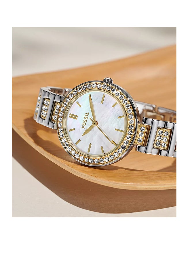 فوسيل ساعة يد أنالوج دائرية الشكل من الستانلس ستيل BQ3884 - 32 ملم - Image 4