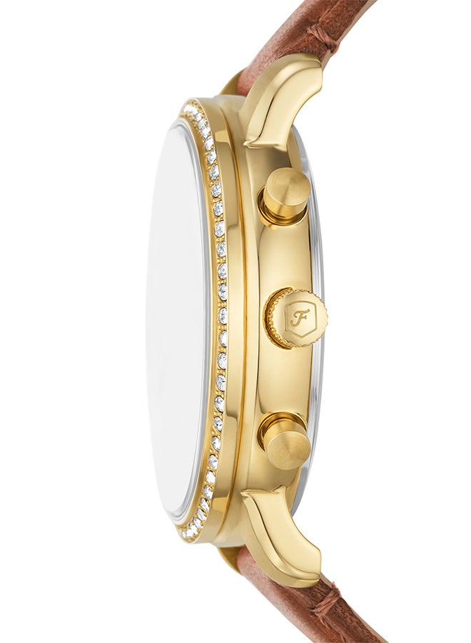 FOSSIL Women's Analog Round Shape Leather Wrist Watch ES5278 - 36 Mm - Image 3