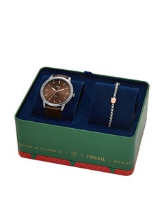 FOSSIL Men's Analog Round Shape Leather Wrist Watch FS6019SET - 44 Mm  - Image 4