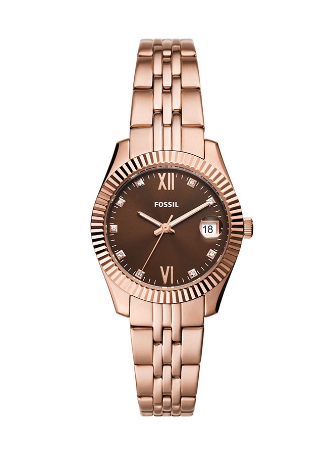 FOSSIL Women's Analog Round Shape Stainless Steel Wrist Watch ES5324 - 32 Mm  - Image 1