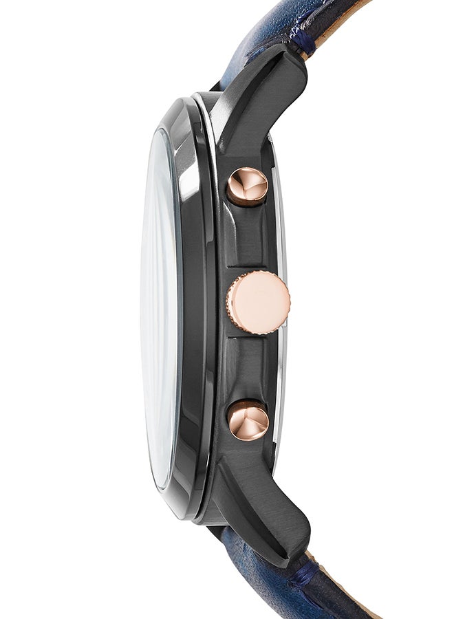 FOSSIL - Men's Analog Round Shape Leather Wrist Watch - Image 1