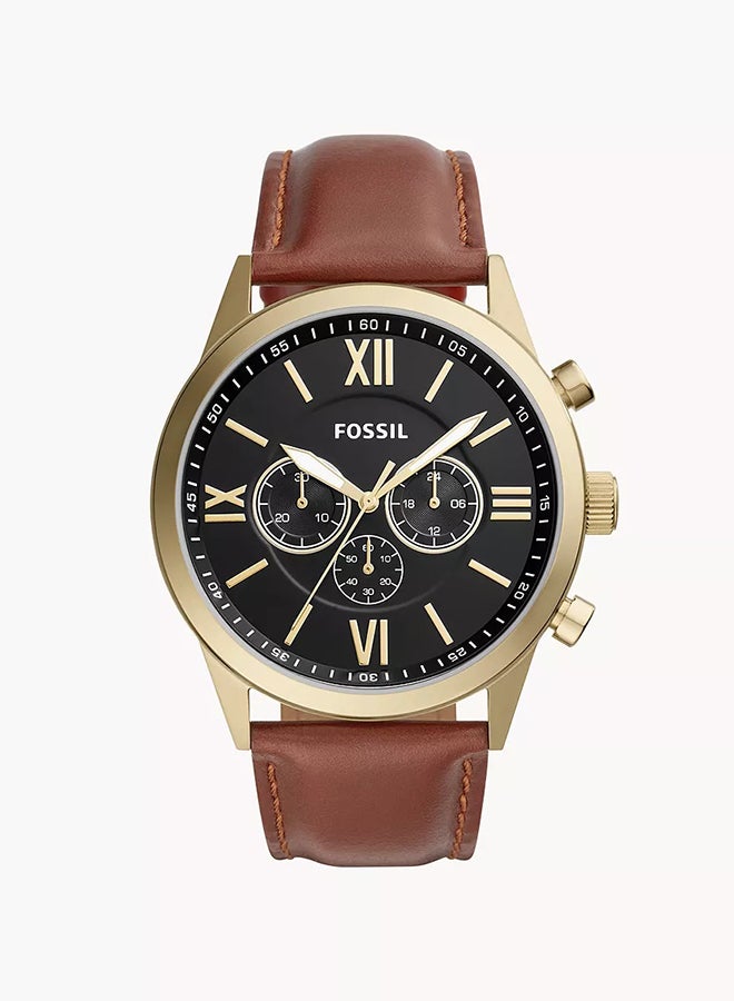 FOSSIL Men's Analog Round Shape Leather Wrist Watch BQ2261 - 48 Mm  - Image 1