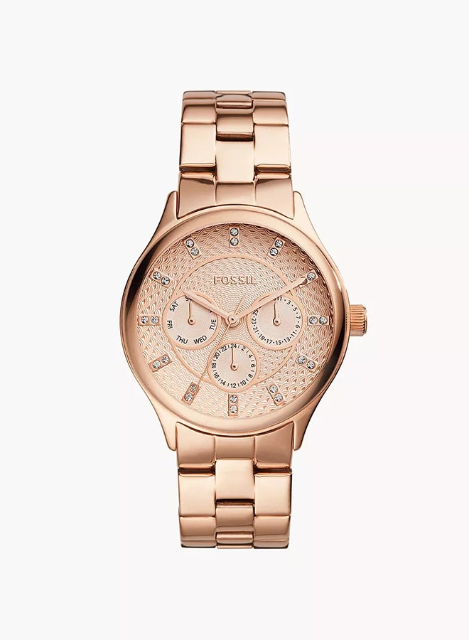FOSSIL - Women's Analog Round Shape Stainless Steel Wrist Watch BQ1561 - 36 Mm - Image 1
