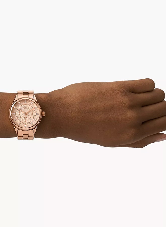 FOSSIL - Women's Analog Round Shape Stainless Steel Wrist Watch BQ1561 - 36 Mm - Image 1