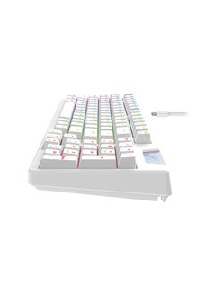 havit Gamenote KB885L Mechanical Keyboard, White - 50 Million Keystroke Lifespan, Customised RGB Backlit, Gasket Structure Design, Separable Design of Keyboard & Cable, All Keys Role Over | HVKB-KB885L-WH  - Image 5