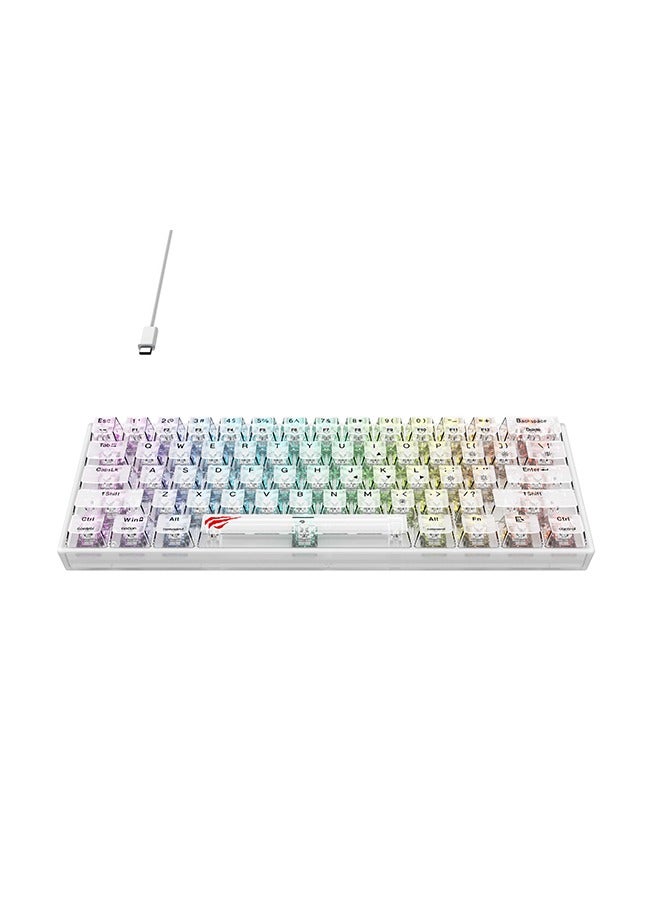 هافيت لوحة مفاتيح سلكية للألعاب مكونة من 61 مفتاحًا مزودة بإضاءة خلفية RGB لأجهزة الكمبيوتر المحمول وأجهزة Mac - Image 3