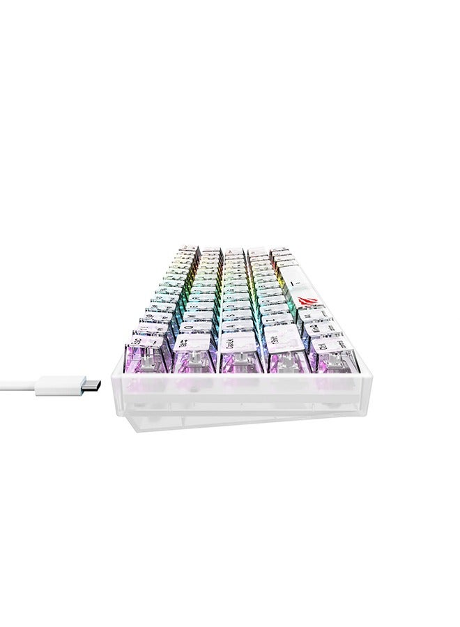 هافيت لوحة مفاتيح سلكية للألعاب مكونة من 61 مفتاحًا مزودة بإضاءة خلفية RGB لأجهزة الكمبيوتر المحمول وأجهزة Mac - Image 2