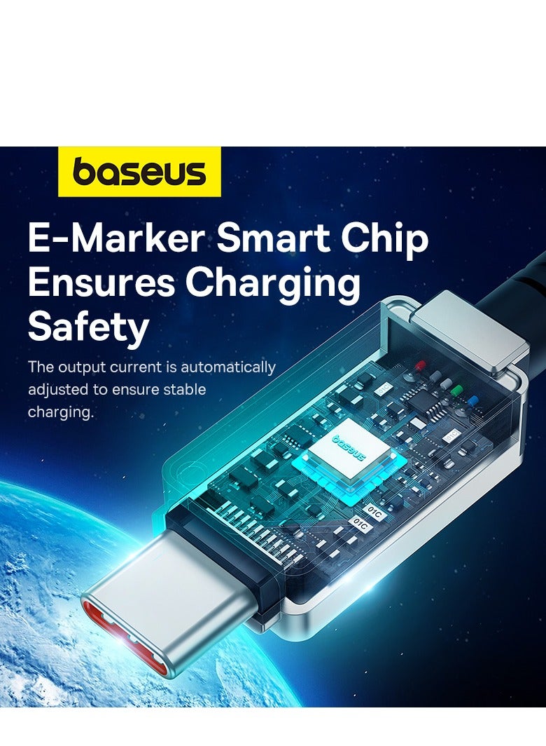 بيسوس كابل USB C إلى USB C كابل شحن سريع 100 وات، (1 متر) كابل مضفر من ألياف الأراميد غير قابل للكسر، يدعم نقل البيانات لسلسلة iPhone 15/MacBook M3 M2 M1/iPad/Samsung/Oneplus والمزيد - Image 4