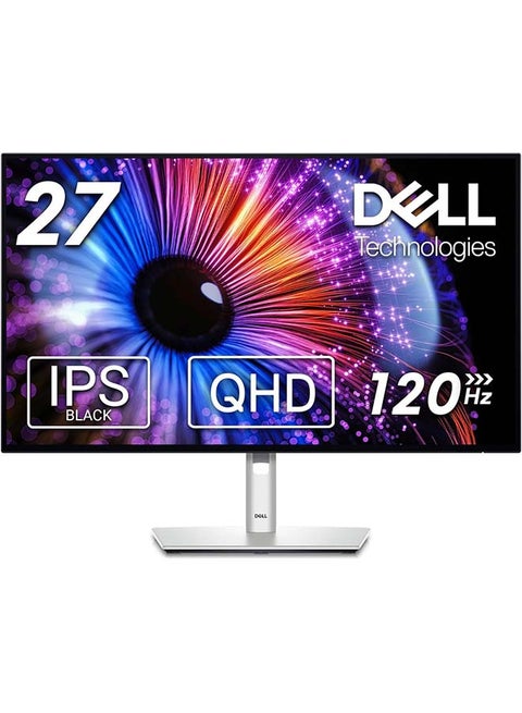 شاشة UltraSharp 27 بوصة QHD IPS Thunderbolt Hub، معدل تحديث 120 هرتز واستجابة 5 مللي ثانية، سطوع 350 شمعة في المتر المربع، 100% sRGB مع 1.07 مليار لون، USB-C / USB-A، HDMI / DP / Thunderbolt 4 | U2724DE