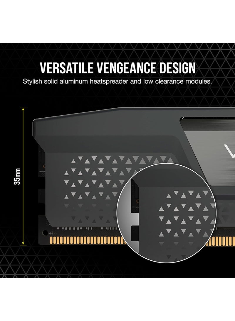 CORSAIR VENGEANCE RGB 32GB (2x16GB) DDR5 Desktop Memory Kit, 6400MHz Memory Speed, 36-48-48-104 CAS Latency, Intel XMP 3.0, 1.40 Voltage, 288 Pin, Dynamic Multi-Zone RGB, Black | CMH32GX5M2B6400C36  - Image 5
