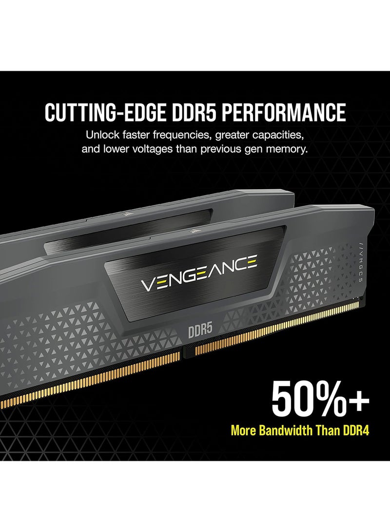 CORSAIR VENGEANCE RGB 32GB (2x16GB) DDR5 Desktop Memory Kit, 6400MHz Memory Speed, 36-48-48-104 CAS Latency, Intel XMP 3.0, 1.40 Voltage, 288 Pin, Dynamic Multi-Zone RGB, Black | CMH32GX5M2B6400C36  - Image 3